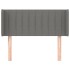 Cabecero de tela gris oscuro 83x16x78/88