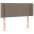 Cabecero de tela gris taupe 103x16x78/88