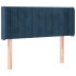Cabecero de terciopelo azul oscuro 83x16x78/88