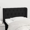 Cabecero de tela negro 83x16x78/88 cm