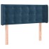 Cabecero de terciopelo azul oscuro 83x16x78/88