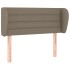 Cabecero de tela gris taupe 103x23x78/88