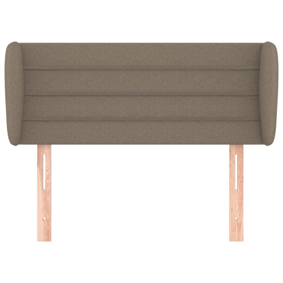 Cabecero de tela gris taupe 103x23x78/88