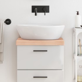 Encimera de baño madera maciza sin tratar 40x40x(2-6)