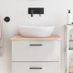 Encimera de baño madera maciza sin tratar 60x40x2 cm