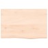 Encimera de baño madera maciza sin tratar 60x40x2