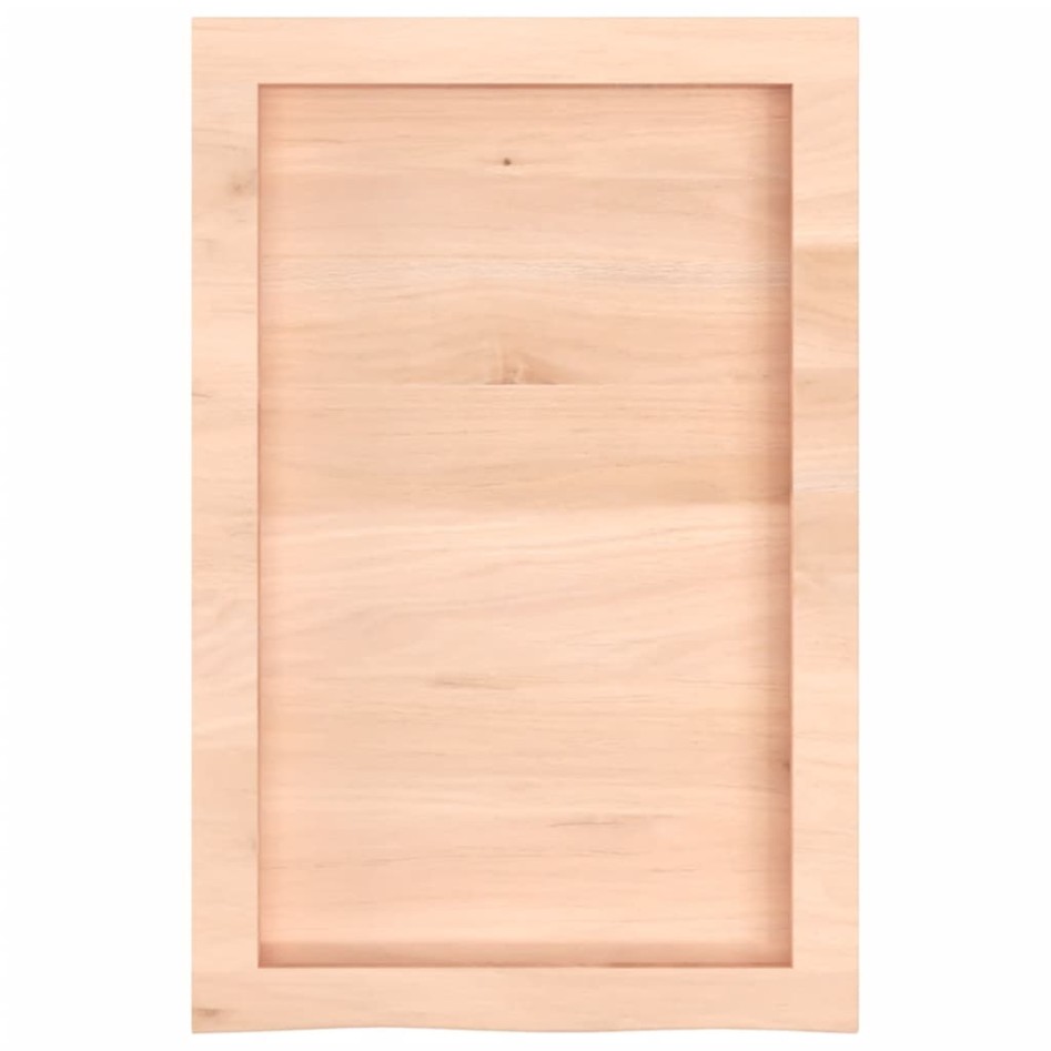 Encimera de baño madera maciza sin tratar 40x60x(2-4)