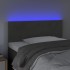 Cabecero con LED de terciopelo gris oscuro 90x5x78/88