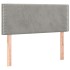 Cabecero con LED de terciopelo gris claro 80x5x78/88