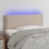 Cabecero con LED cuero sintético color capuchino 100x5x78/88