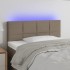 Cabecero con LED de tela gris taupe 100x5x78/88