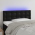 Cabecero con LED cuero sintético negro 90x5x78/88