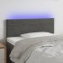Cabecero con LED de terciopelo gris oscuro 80x5x78/88