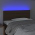 Cabecero con LED de tela marrón oscuro 80x5x78/88