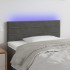 Cabecero con LED de terciopelo gris oscuro 100x5x78/88