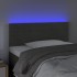 Cabecero con LED de terciopelo gris oscuro 100x5x78/88