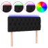Cabecero con LED de tela negro 100x7x78/88