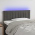 Cabecero con LED de terciopelo gris oscuro 90x5x78/88