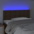Cabecero con LED de tela marrón oscuro 90x5x78/88