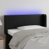 Cabecero con LED cuero sintético negro 83x16x78/88