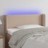 Cabecero con LED cuero sintético capuchino 103x16x78/88