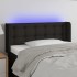 Cabecero con LED de tela negro 103x16x78/88
