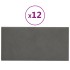 Paneles de pared 12 uds terciopelo gris oscuro 30x15 cm 0,54