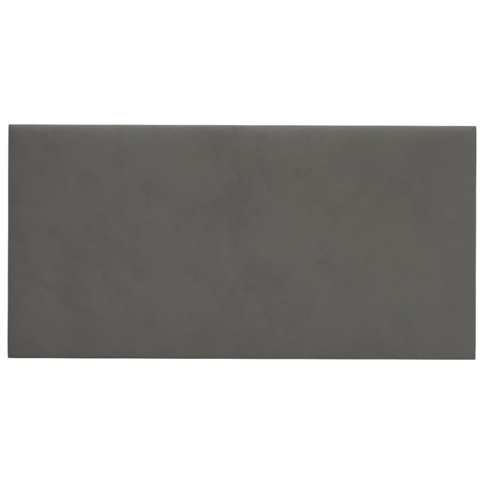 Paneles de pared 12 uds terciopelo gris oscuro 30x15 cm 0,54