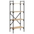 Librería de 4 estantes madera roble Sonoma 56x31,5x138,5