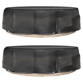 Funda para muebles de jardín 2 uds 8 ojales redonda Ø188x50