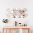 Espejo de pared ovalado con luces LED vidrio 25x60 cm