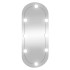 Espejo de pared ovalado con luces LED vidrio 35x80