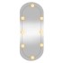 Espejo de pared ovalado con luces LED vidrio 35x80