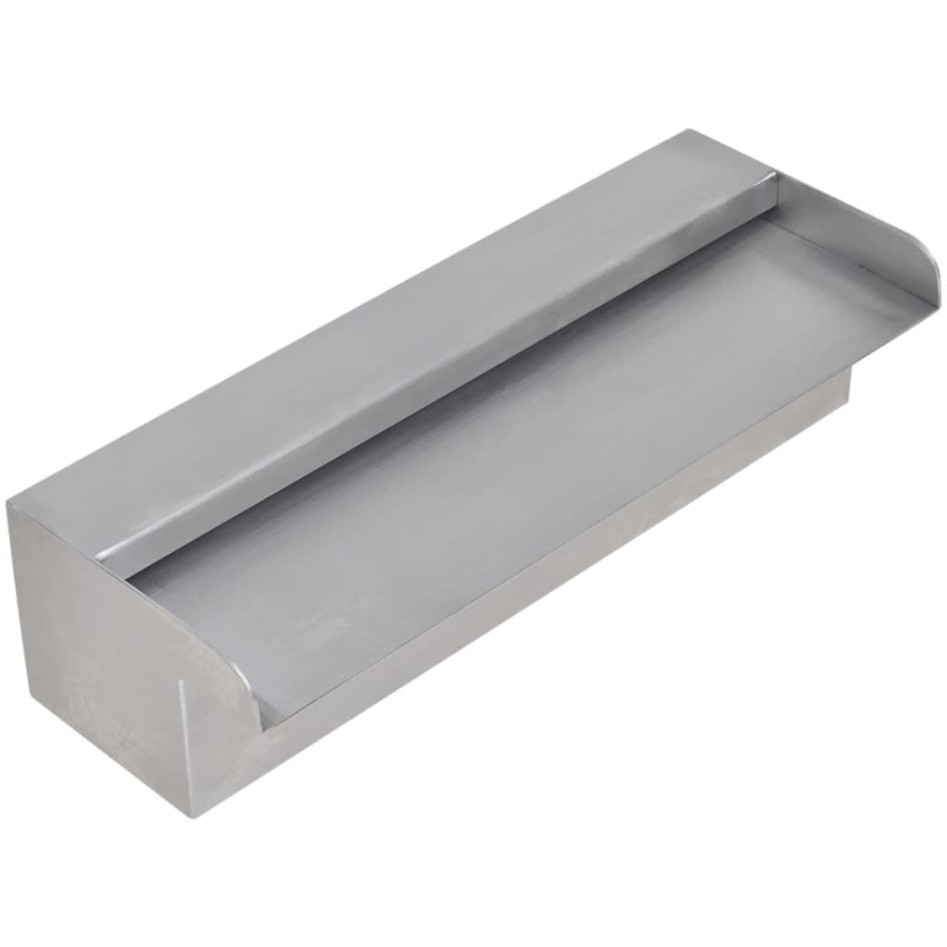 Fuente cascada rectangular piscina acero inoxidable 30