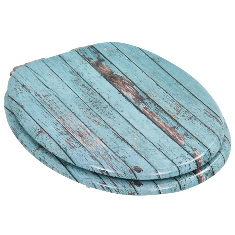 Asiento WC tapa de cierre suave MDF diseño madera