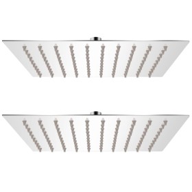 Cabezal de ducha efecto lluvia 2 pzs acero inoxidable 20x20