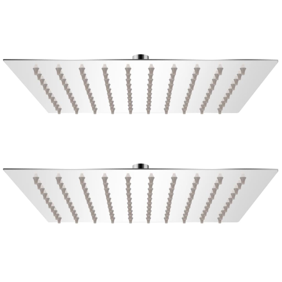 Cabezal de ducha efecto lluvia 2 pzs acero inoxidable 20x20