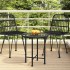 Mesa de comedor de vidrio templado y acero negro Ø50