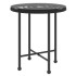 Mesa de comedor de vidrio templado y acero negro Ø50