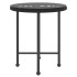 Mesa de comedor de vidrio templado y acero negro Ø50