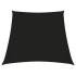 Toldo de vela trapezoidal de tela oxford negro 3/5x4