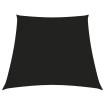 Toldo de vela trapezoidal de tela oxford negro 3/5x4 m