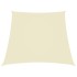 Toldo de vela trapezoidal de tela oxford color crema 3/4x3