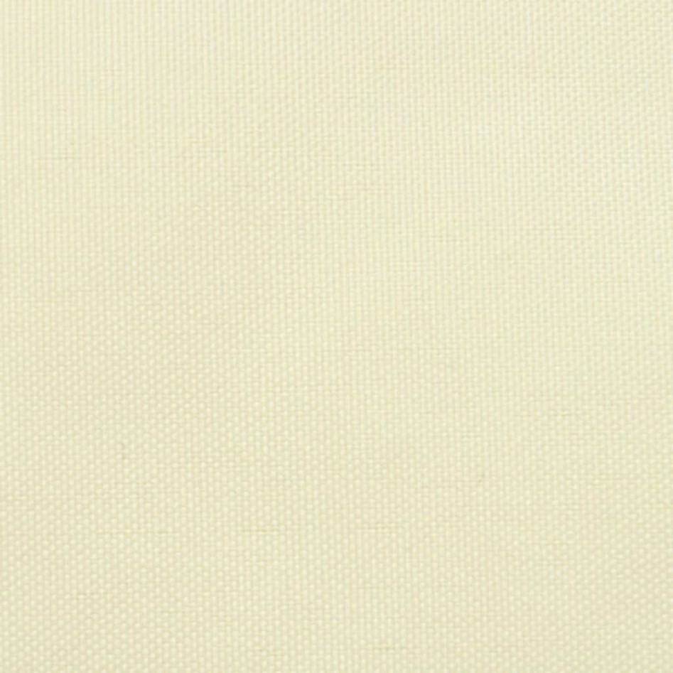 Toldo de vela trapezoidal de tela oxford color crema 3/4x3