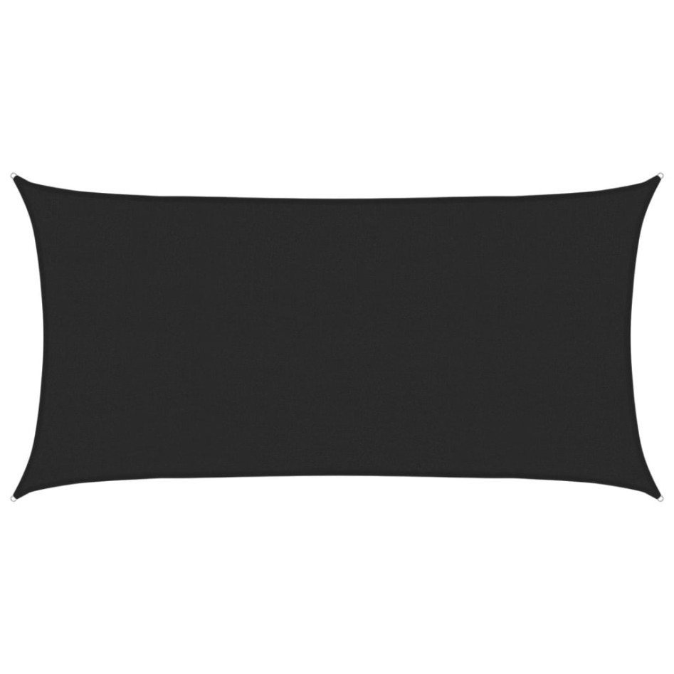 Toldo de vela HDPE negro 160 g/m² 2x4
