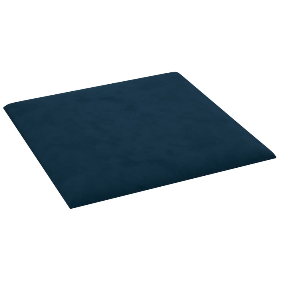 Paneles de pared 12 uds terciopelo azul 30x30 cm 1,08