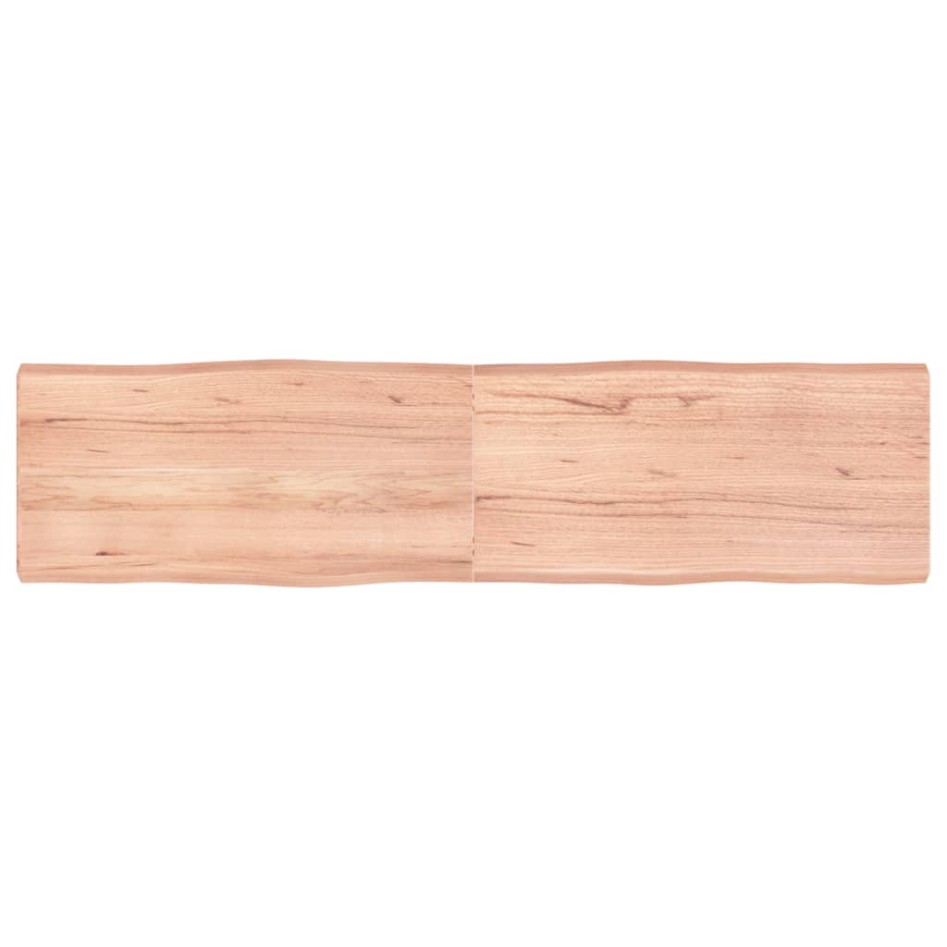 Tablero mesa madera tratada borde natural marrón