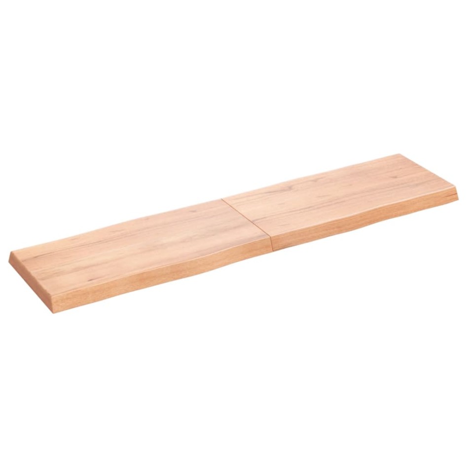 Tablero mesa madera tratada borde natural marrón