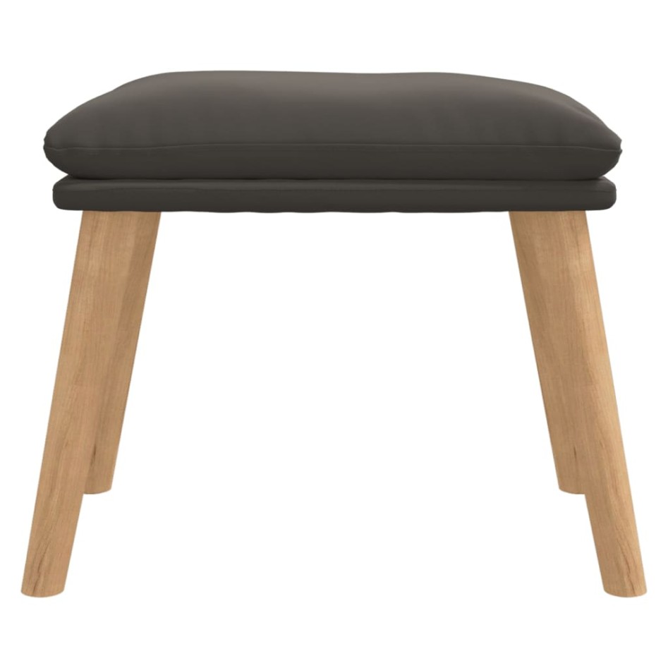 Reposapiés de terciopelo gris oscuro 45x29,5x35