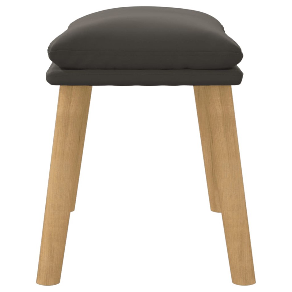 Reposapiés de terciopelo gris oscuro 45x29,5x35